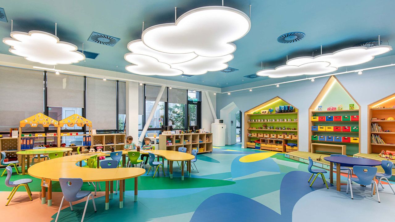 Office lighting - British School